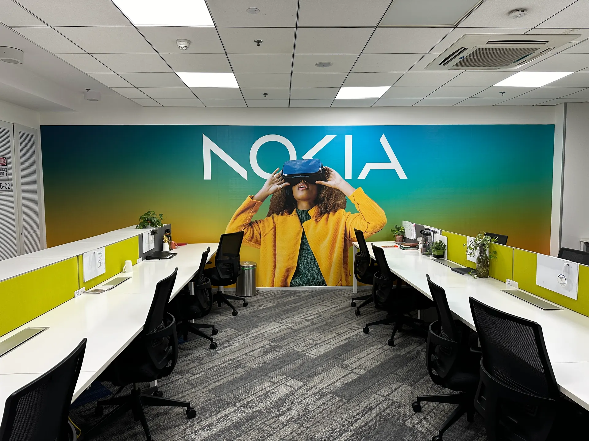 Large 3M vinyl wall graphic installed in a corporate office